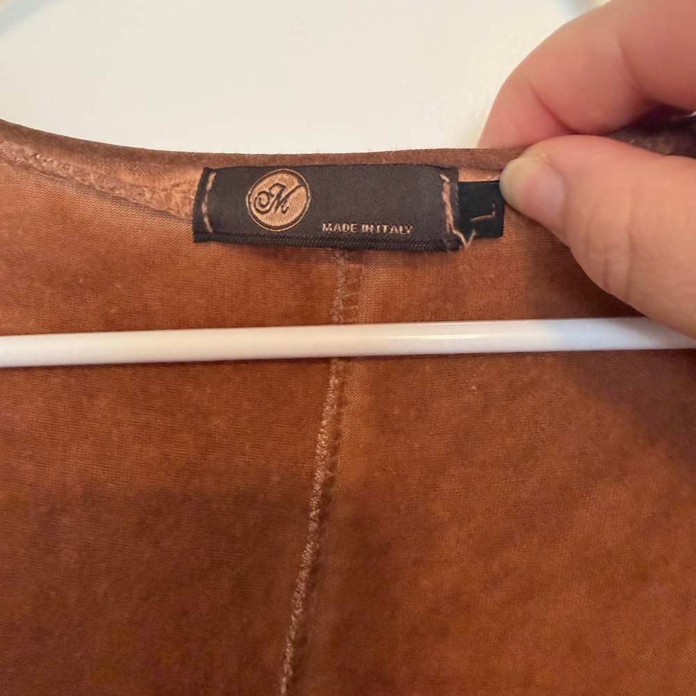 Rust Knit Long-Sleeve Women's Top - Picture 2 of 4